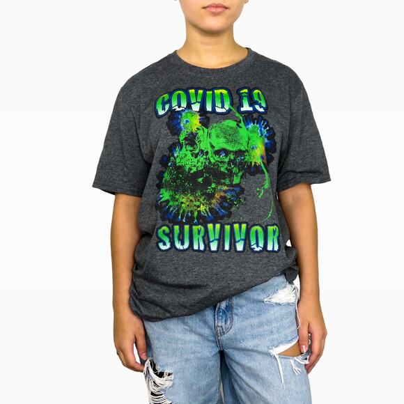 Covid-19 Survivor Souveneir T-Shirt Unisex Medium - Picture 1 of 6